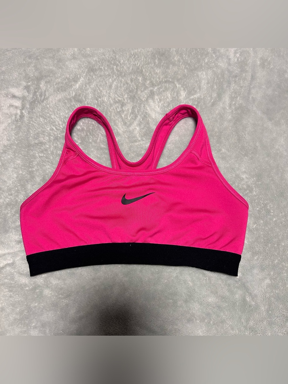Size small Nike Women's Pink Sports Bra with Black Band
